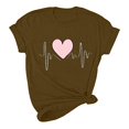 thumbnail image 5 of Pisexur Valentines Day T-shirt Top T-shirt à Manches Courtes Imprimé Amour de la Saint-Valentin pour Femmes Haut à Manches Courtes Col Rond Haut/chemise, 5 of 5