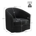 thumbnail image 2 of Gymax Set of 2 Modern Swivel Barrel Chair Velvet Accent Chair with Metal Base, 2 of 10