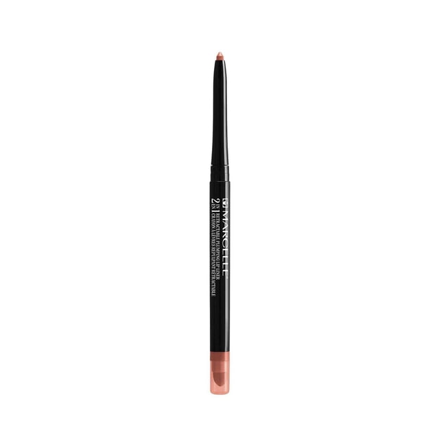Marcelle Crayon à Lèvres Repulpant Rétractable 2-en-1 Couleur nude Chaud, Crayon Noir Mince Rétractable avec Embout Crémeux Type Gel et Capuchon Aiguiseur Intégré Couleur nude, Enrichi d'Un Complexe Maxi-Lèvres pour Adoucir le contour des Lèvres et Rehausser le volume pour des Lèvres Pulpeuses, Convient aux Retouches en Déplacement.