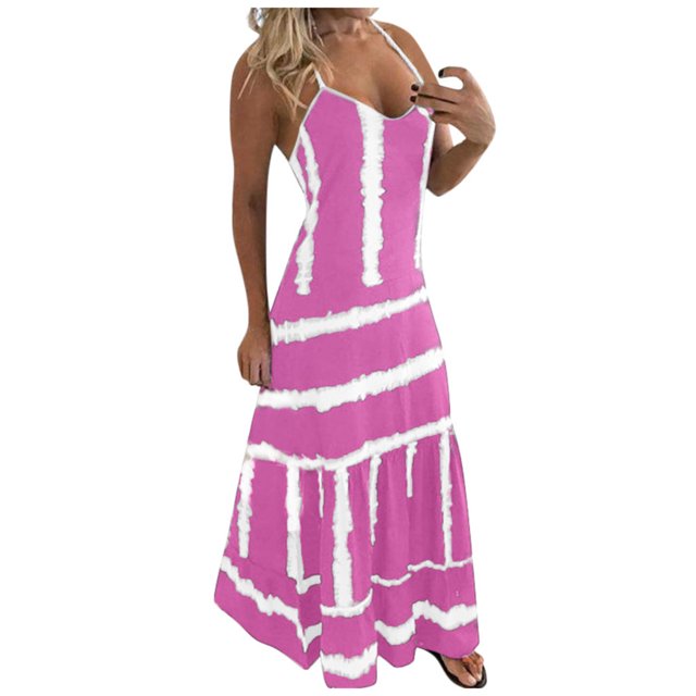 Cameland Robe Décontractée pour Femme Grande Taille, Imprimé Marguerites, Col en V, Sans Manches, Ample, Longueur Genou, Violet, P