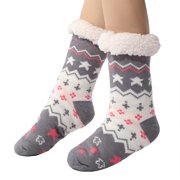 FhsagQ Socks Women's Socks Sleep Slips Slipper Socks for Women with Non Lined Slipper Socks Socks for Women Socks Crotchless Women's Socks Socks Grey One Size