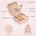 thumbnail image 4 of Personalized Jewelry Box for Women - Cute Pink Travel Accessories Essentials, College Graduation Gift, Room Decor, 4 of 7
