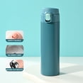 thumbnail image 1 of EGNMCR Tasses Portables et à la Mode Gobelet d'Eau en Acier Inoxydable pour Hommes et Femmes avec Poignée Couvercle à Ressort Gobelet Isotherme Bouteille d'Eau 450 ml, 1 of 6