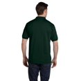 thumbnail image 3 of Hanes Cotton-Blend Men`s Jersey Polo, S, Deep Forest, 3 of 3