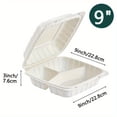 thumbnail image 4 of AMERTEER 25/50pcs  3 Compartment To Go Food Containers  Disposable Take Out Food Containers  To Go Boxes For Food  Clamshell Food Container  Heavy Duty To Go Box  Kitchen Supplies, 4 of 6