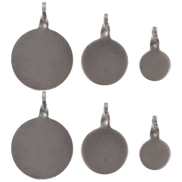 6 Pcs Cibles en Acier Inoxydable Gris Foncé pour Amateurs de Tir Intérieur et Extérieur