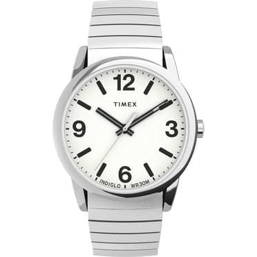 Timex® Easy Reader® Bold Stainless Steel Expansion Band Watch with Perfect Fit