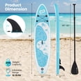 thumbnail image 3 of Goplus Small Inflatable SUP Board, Portable Paddle Board with 5D rings Stand Up Paddle Board for Youth & Adult Turquoise, 3 of 10