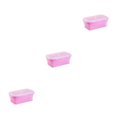 thumbnail image 2 of Thinsony Silica Gel Lightweight And Compact For On--Go Sealed Preservation Box Microwave Lunch Box Silicone Lunch Box pink 800ml 3Set, 2 of 6