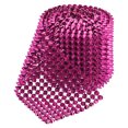 thumbnail image 3 of Unique Bargains 2 Yards Sew Stitch on Cone Spikes Studs, 12Rows Plastic Flat Back Spike Rivet Punk Trim Ribbon, Rose Red, 3 of 6