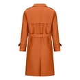 thumbnail image 4 of Soki Women's Long Double-Breasted Trench Coat Fall Winter Jacket with Belt, 4 of 5
