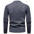 thumbnail image 3 of LIaqionyy Chandail pour Hommes Grande Taille Col Rond Tricot Manches Longues Hauts Chauds Automne Hiver Chandails, 3 of 4