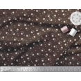 thumbnail image 3 of Soimoi Brown Poly Georgette Fabric Dot & Floral Printed Craft Fabric by The Yard 52 Inch Wide, 3 of 6