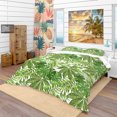 thumbnail image 1 of Designart Ensemble de Literie Tropicale 'Exotic Pattern with Tropical Leaves' - Housse de Couette et Shams, 1 of 4