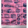 thumbnail image 1 of Soimoi Rayon Fabric Grains & Fish Food Print Fabric by Yard 56 Inch Wide, 1 of 3