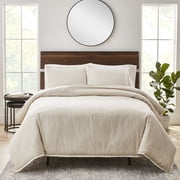 Better Homes & Gardens 3-Piece Papyrus Beige Linen Duvet Set, Adult Double/Queen