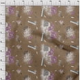 thumbnail image 4 of oneOone Georgette Viscose Brown Fabric Geometric Craft Projects Decor Fabric Printed By The Yard 42 Inch Wide, 4 of 4