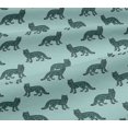 thumbnail image 5 of oneOone Viscose Jersey Fabric Fox Block Print Fabric By The Yard 60 Inch Wide, 5 of 5