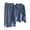 Blue, variant on hotojiny Women's Cotton Linen Pants Sets 2 Piece Outfit Long Sleeve Button down Shirt and Wide Leg Trousers for Vacation Beach