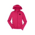 thumbnail image 1 of Gravity Outdoor Co. Womens Fleece Hooded Jacket - Black Logo - Pink Raspberry - L, 1 of 1