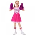 thumbnail image 1 of Robe de Danse d'Uniforme de Pom-Pom Girl pour Filles Enfants avec Bas Jusqu'aux Genoux, Ensemble Assorti avec Pompons, 1 of 10