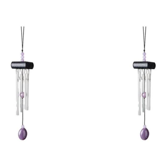 mmirethe Multiple Styles And Colors Wind Chimes For Wide Application Unique Style Wind Chime Pendant black 2Set
