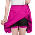 thumbnail image 1 of LNGOOR Jupe Patineuse Mini Plissée Extensible Décontractée pour Femmes avec Shorts Basique Polyvalente Taille Haute, 1 of 6