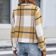 thumbnail image 3 of Erwazi Flannels Shirts for Women Cropped Shacket Jacket Trendy Plaid Button Down Shirt Fall Tops, 3 of 5