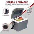 thumbnail image 3 of Koolatron 12V Electric Cooler/Warmer 9L (9.8 qt), Adjustable Strap, Gray, 3 of 7