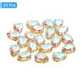 thumbnail image 3 of Unique Bargains 20Pack Teardrop Sew on Rhinestone - 14x10mm Glass Teardrop Crystal Rhinestones in Gold Prong Setting (AB Color), 3 of 7