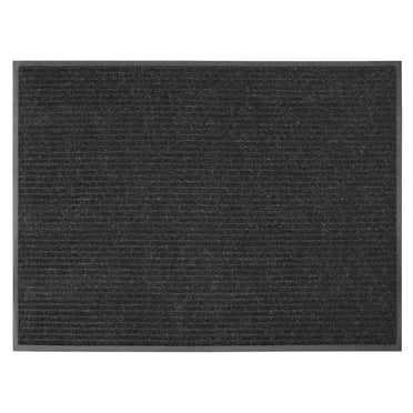 Mainstays 3 ft. x 4 ft. Platinum Needlepunch Charcoal Doormat with Vinyl Backing