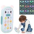 thumbnail image 4 of Children Telephone, Silicone  Baby Phone Toy  For Home For Kindergarten Light Blue, 4 of 8