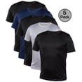 thumbnail image 1 of Blank Activewear Lot de 5 T-Shirts pour Hommes, Tissu de Performance à Séchage Rapide, 1 of 4