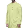 thumbnail image 4 of Atasi Long Kurta For Men Mandarin Collar Solid Cowl Drape Clothing, 4 of 7