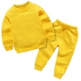 thumbnail image 1 of MeetoTime Ensemble 2 Pcs pour Filles et Garçons, Chandail Molletonné de Base à Enfiler et Pantalon de Jogging, Ensemble en Coton pour Tout-Petits, 1 of 5