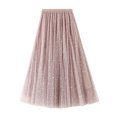 thumbnail image 2 of Jupes en Tulle pour Femmes, Taille Haute Élastique, Longue Jupe de Cocktail, Plissée à Étages, Ligne A, en Maille, Jupe de Plage pour Bal, 2 of 7