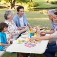 thumbnail image 4 of Costway Foldable Picnic Table Bench Set Outdoor Camping for Patio & Backyard White, 4 of 10