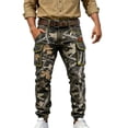thumbnail image 1 of Pantalon Cargo d'Extérieur pour Tous les Jours avec Multiples Poches et Détail Imprimé Pantalon de Travail Polyvalent pour la Randonnée et le Style de Rue, 1 of 4