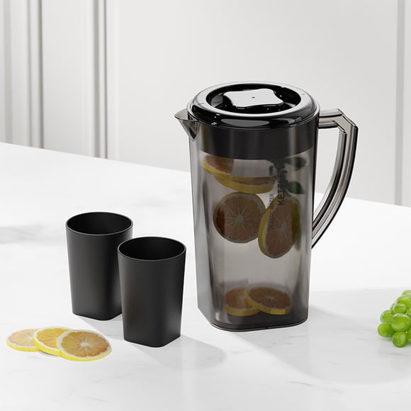 Roiihwy 2L Large Capacity Water Jug, Clear Water Pitcher with Filter and Spigot Water, Pitcher with Lid for Lemonade and Tea, Drink Dispensers for Parties, BBQ and Picnic