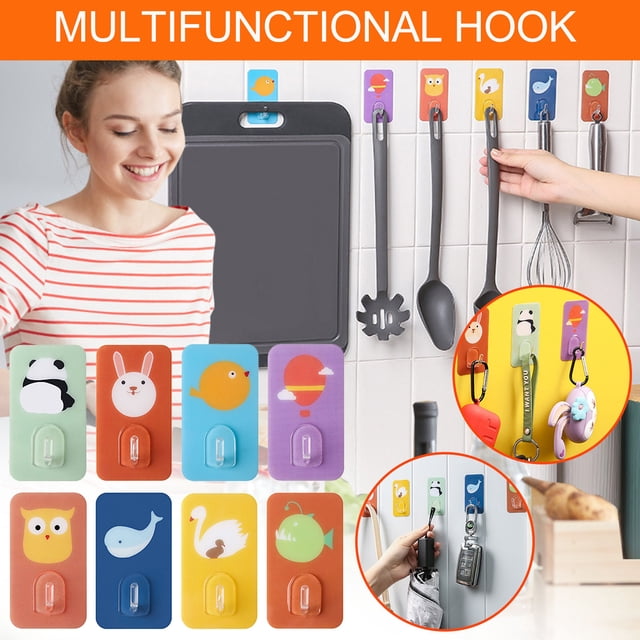Vaidha 5Pcs Strong Self Adhesive Door Wall Hangers Hooks Suction Heavy Load Rack Sucker
