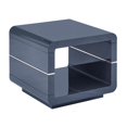 thumbnail image 1 of Contemporary Wood End Table with Glossy Gray Lacquer Finish, 1 of 2