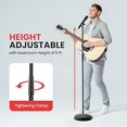 thumbnail image 4 of Pyle Microphone Stand, Mic Stand Height Adjustable, Very Sturdy Universal Microphone Mount with Heavy Compact Base, Lightweight & Compact Mic Stand Style, Metal Stand Base (2.8’ - 5’ ft.), 4 of 5