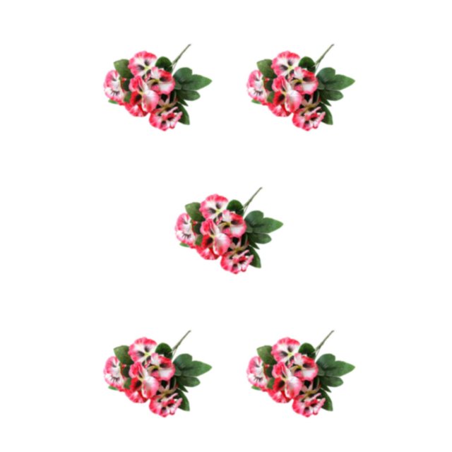 Decodeary Realistic Appearance Flower Decoration For Low Maintenance Garden Easy To Clean Cloth Decorations Fake Plants Flowers JH1238 5Set