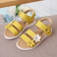 thumbnail image 1 of Rubber Sole Sandals,Flower Design Shoes,Adjustable Straps,Comfortable Outdoor Wear, 1 of 5