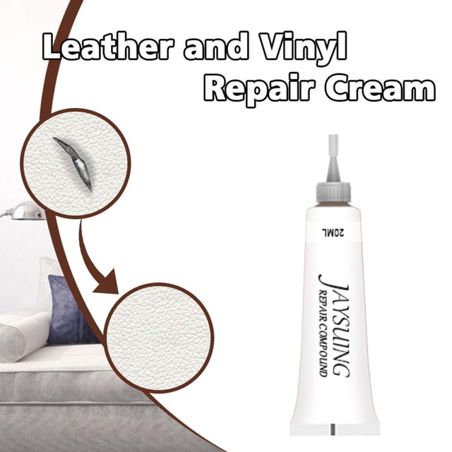 TopLLC Crème de Remplissage de Réparation en Cuir 20 ml Kit Restaure Siège d'Auto Sofa Égratignures Déchirures Éraflures Outil