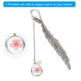 thumbnail image 3 of Uxcell Metal Feather Bookmarks Book Marks Page Markers Birthday Appreciation Gift Box Packaging Flower Pendant, 3 of 7