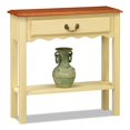 thumbnail image 1 of Leick Furniture Table Console en Bois Wave, Fini Ivoire, 1 of 5