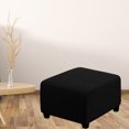 thumbnail image 4 of 1 Pce Housses d'Ottoman Housse d'Ottoman Protège-Pouf Housse de Repose-Pieds Noir, 4 of 7
