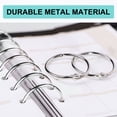 thumbnail image 3 of Unique Bargains Circle Shape Scrapbooking Files Loose Leaf Ring Keychain Binder Rings 10pcs, 3 of 7