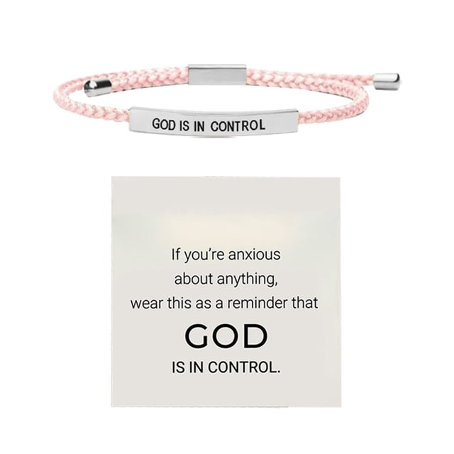 Bracelet par God Is In Control en Acier Inoxydable, Accessoire Tressé Ajustable pour le Quotidien et la Motivation
